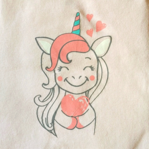 rococo unicorn graphic short sleeve bodysuit diaper shirt 24 months baby girl - Picture 2 of 5